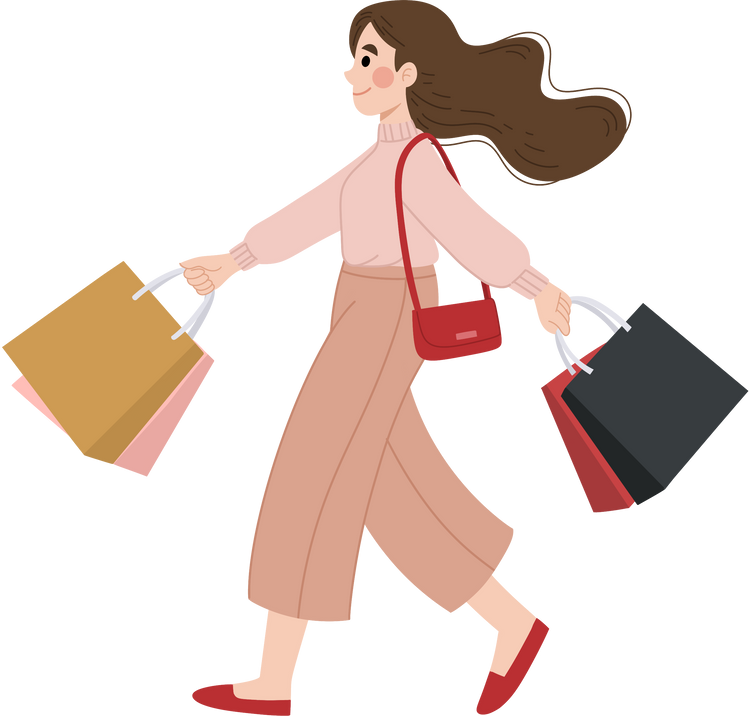 Shopping woman illustration